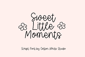 Sweet Little Moments, a Script Font by Sofia Skoog