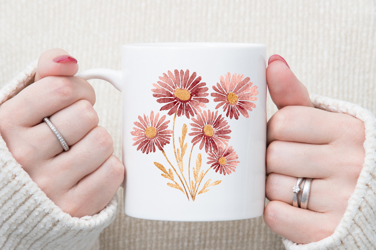 Rose Gold Leaves Flowers Foil Elemen, an Illustration by Sublimation Artist (Photo 6 of 7)