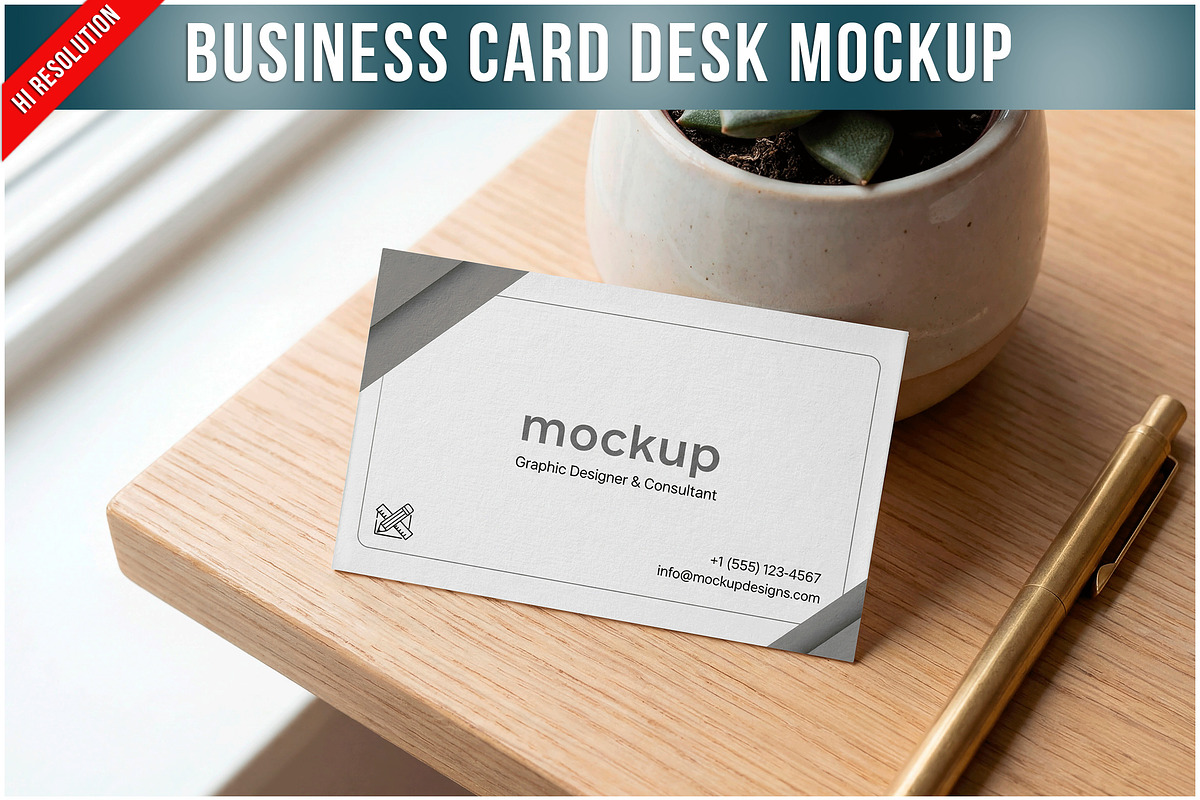 Business Card Desk 3 PSD, a Product Mockup by Bruno's Shop (Photo 1 of 3)