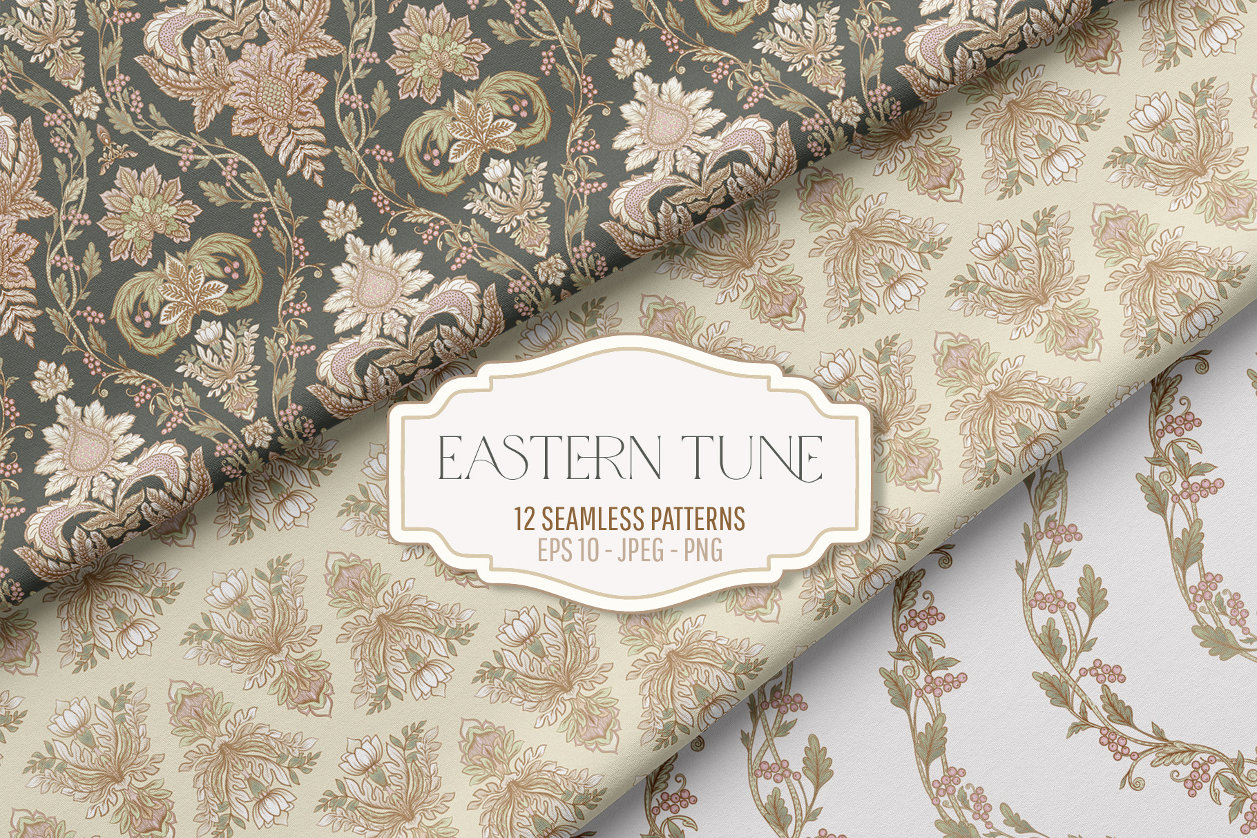 Eastern Tune Seamless Pattern, a Pattern Graphic by Elen-Lane