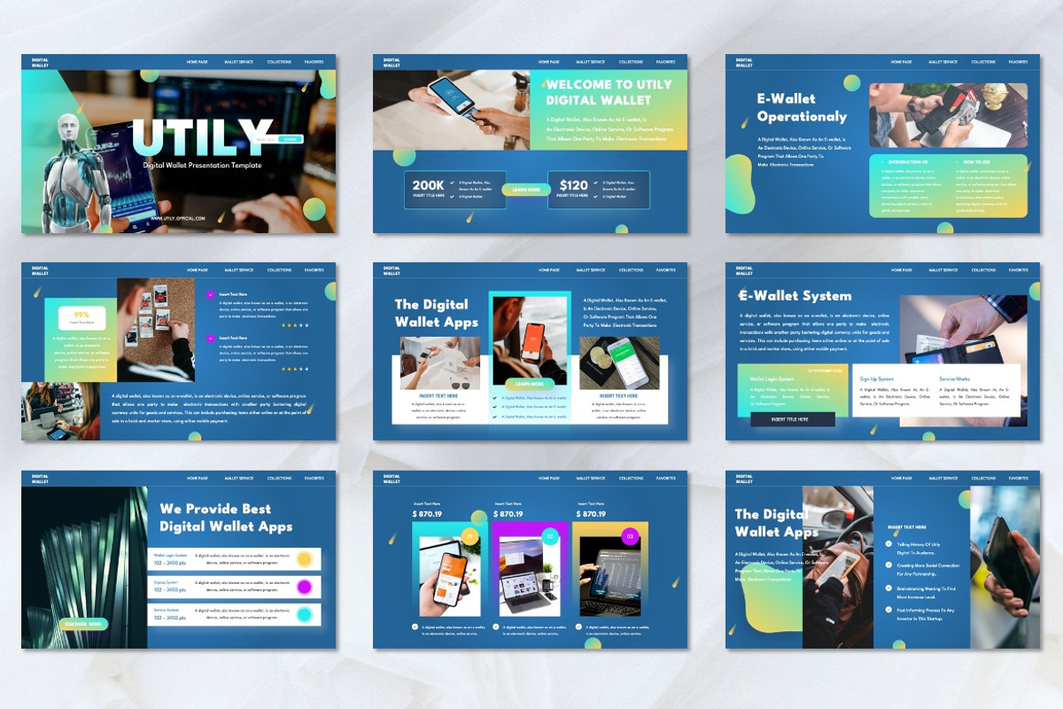 Utily - Digital Wallet Powerpoint, a Templates & Theme by Dhabee (Photo 6 of 8)