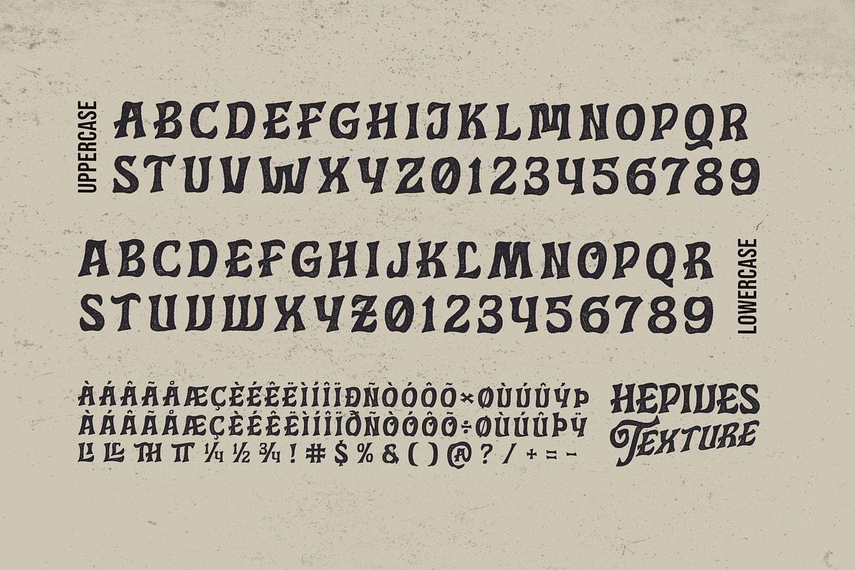 Hepives Texture Font, a Font by Nocturnal Workspace (Photo 5 of 8)
