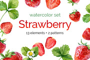Watercolor Strawberry, a Food Illustration by ognivo (Thumbnail 1 of 3)