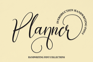 Planner Script Font