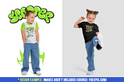 Realistic Kids Girl T-Shirt Mockups, a Shirt Mockup by Hi, Mock-Up! (Thumbnail 7 of 13)