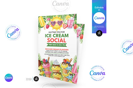 Ice Cream Social Flyer
