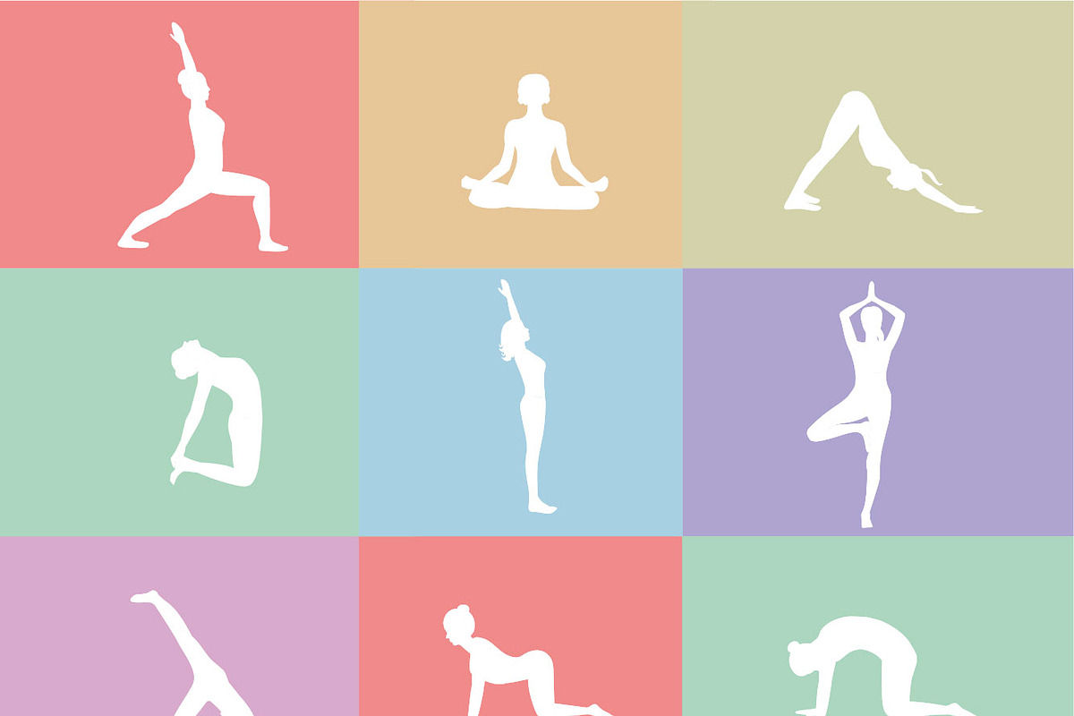 Set of Yoga Poses Vector, a Background Graphic by Svetlana Voloshina (Photo 1 of 4)