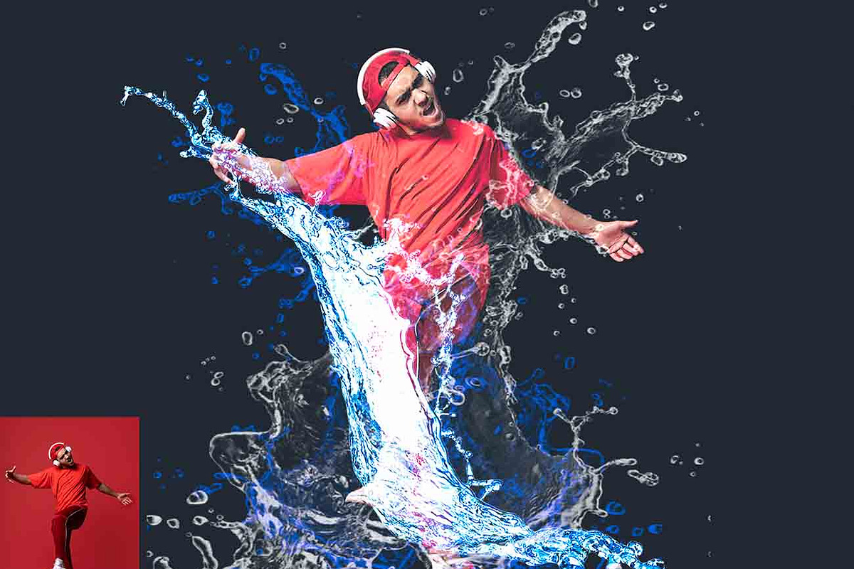 Water Splash Effect Photoshop Action, an Action Add-On by Studio Retouch (Photo 10 of 11)