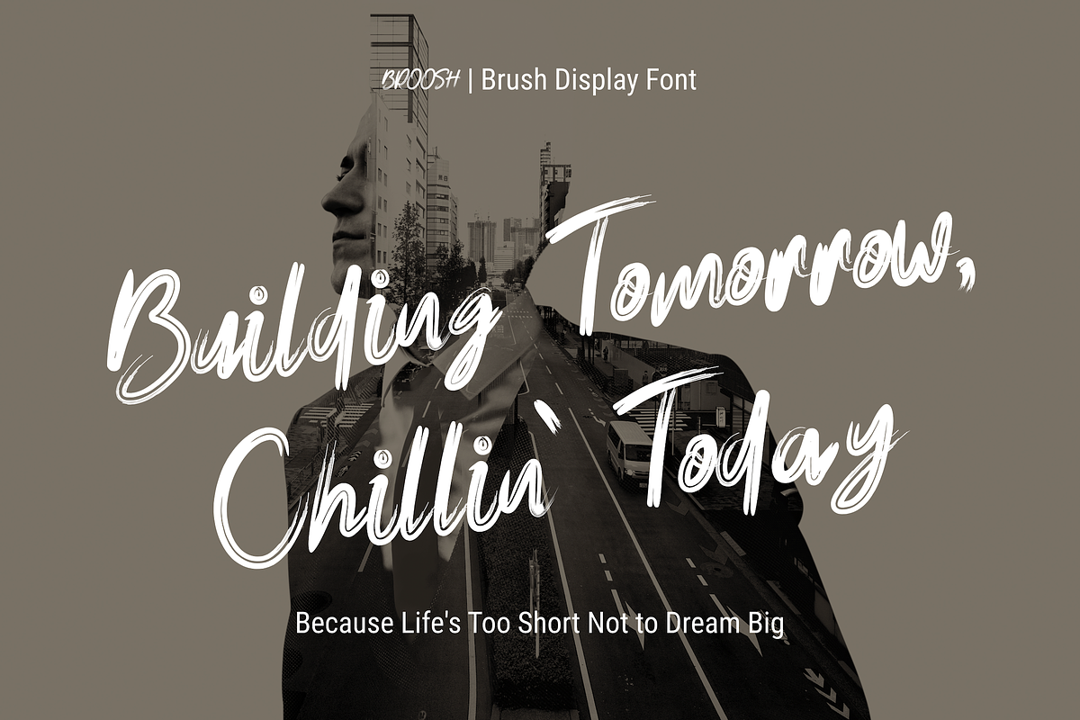 BROOSH - Display Brush Font, a Handwritten Font by PuriCreative (Photo 4 of 10)