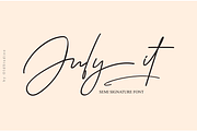 July it // Semi Signature Font, a Script Font by Analogous (Thumbnail 1 of 12)