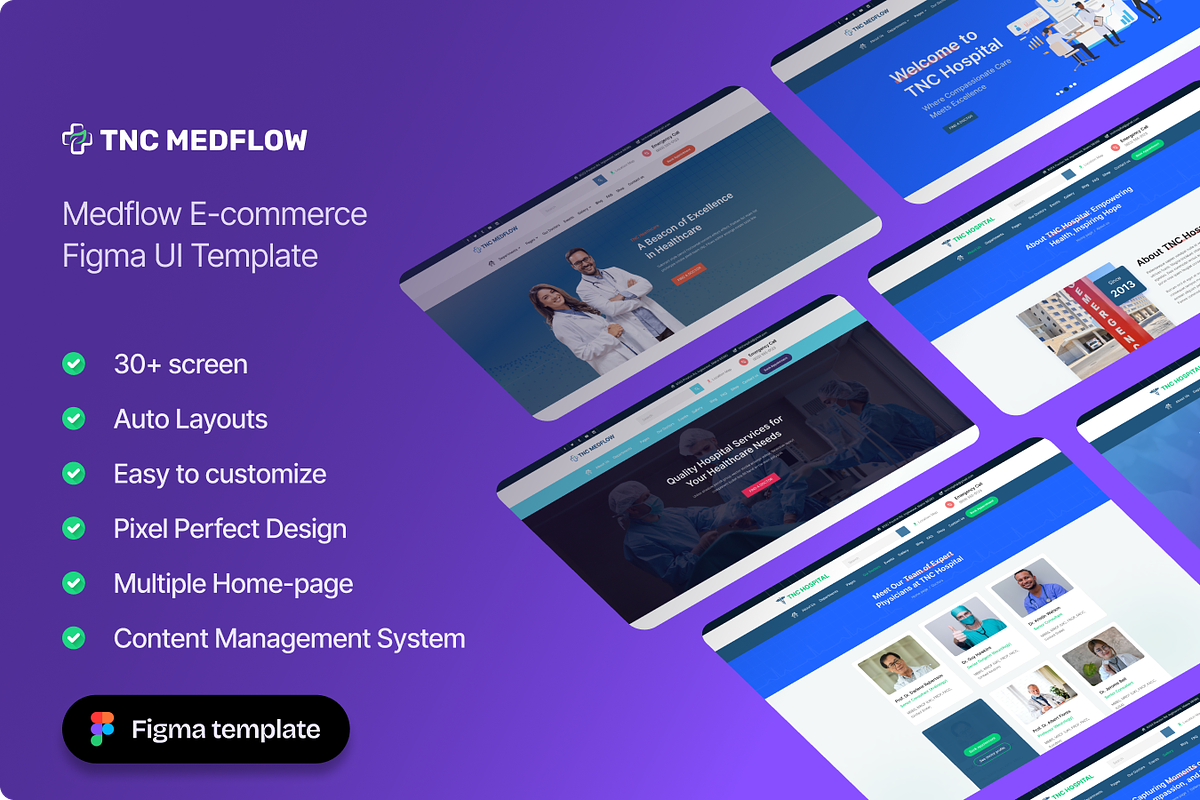 TNC MedFlow - Medical Figma UI Kit, an UI Kit Template by TNCFlow (Photo 1 of 5)