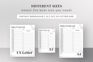 Daily To Do List Printable PDF