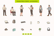 Modern Office Scene Creator, an Illustration by MEANDSTUDIO (Thumbnail 4 of 5)