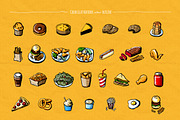 70+ elements of American food, a Food Illustration by graphicsoup (Thumbnail 4 of 5)