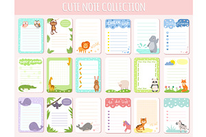 Cute Notes Collection, Vector