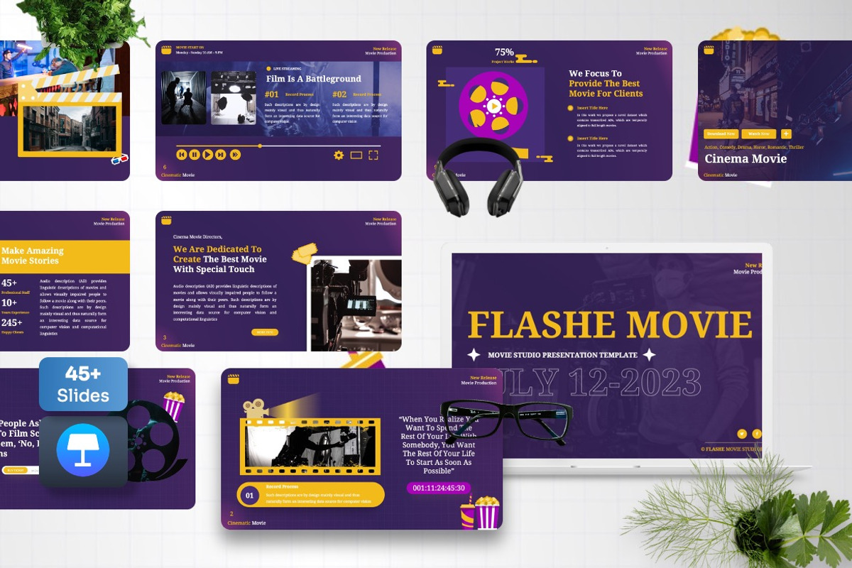 Flashe - Movie Studio Keynote, a Presentation Template by Dhabee (Photo 1 of 8)