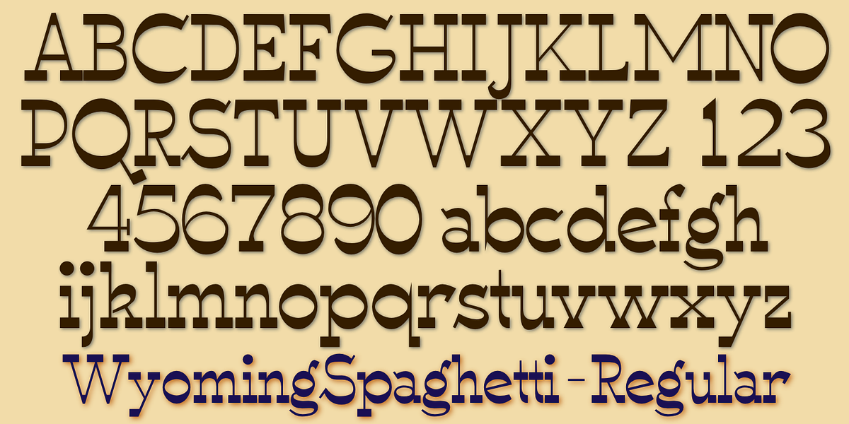 WyomingSpaghetti, a Slab Serif Font by Ingrimayne Type (Photo 4 of 5)