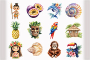 Tropical Clipart Bundle, an Illustration by Design Market (Thumbnail 4 of 5)