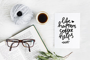 Peace, Love and Coffee set, a Food Illustration by Cozy pattern shop (Thumbnail 7 of 12)