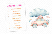 Pastel Summer Circus Clipart, an Illustration by Watercolor design (Thumbnail 11 of 12)