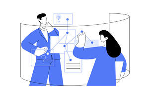 Business idea isolated cartoon, a Finance Illustration by Visual Generation