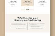 Skincare Landing Page Layout, a Landing Page Template by ContestDesign (Thumbnail 6 of 7)