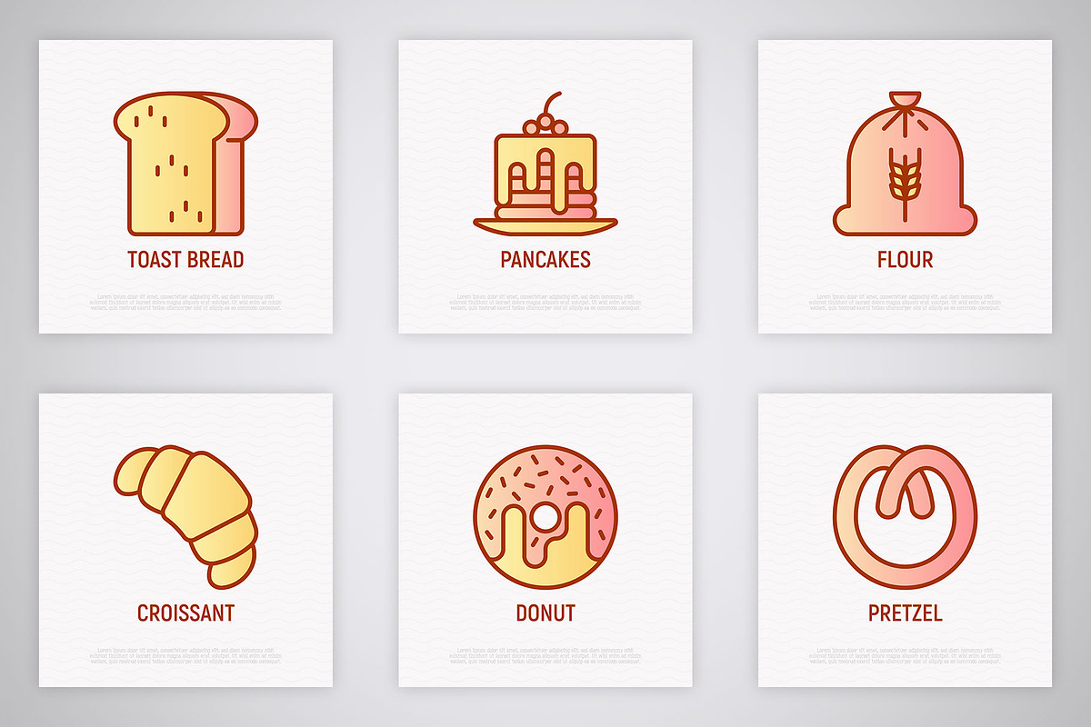 Bakery | 16 Thin Line Icons, an Outline Icon by Alex Blogoodf (Photo 4 of 7)
