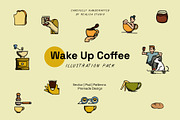 Coffee Illustration (Wake Up), a Food Illustration by Elysamunster (Thumbnail 1 of 17)