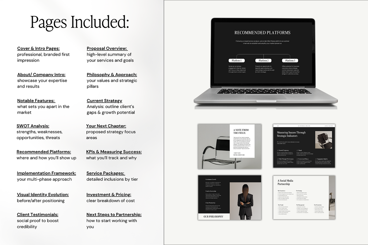 Social Media Management Proposal Template | 30-Page Canva Design preview 2