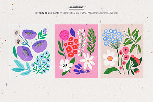 Abstract Modern Floral Graphics