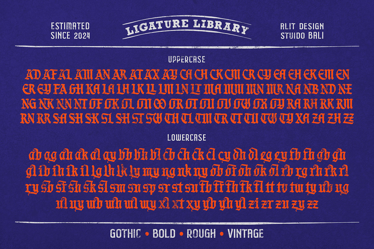 Monkeys Twenty Blackletter, a Blackletter Font by alit design (Photo 15 of 17)