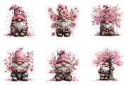 Cherry Blossom Gnome Clipart, Spring, an Illustration by Dream Creation (Thumbnail 5 of 7)