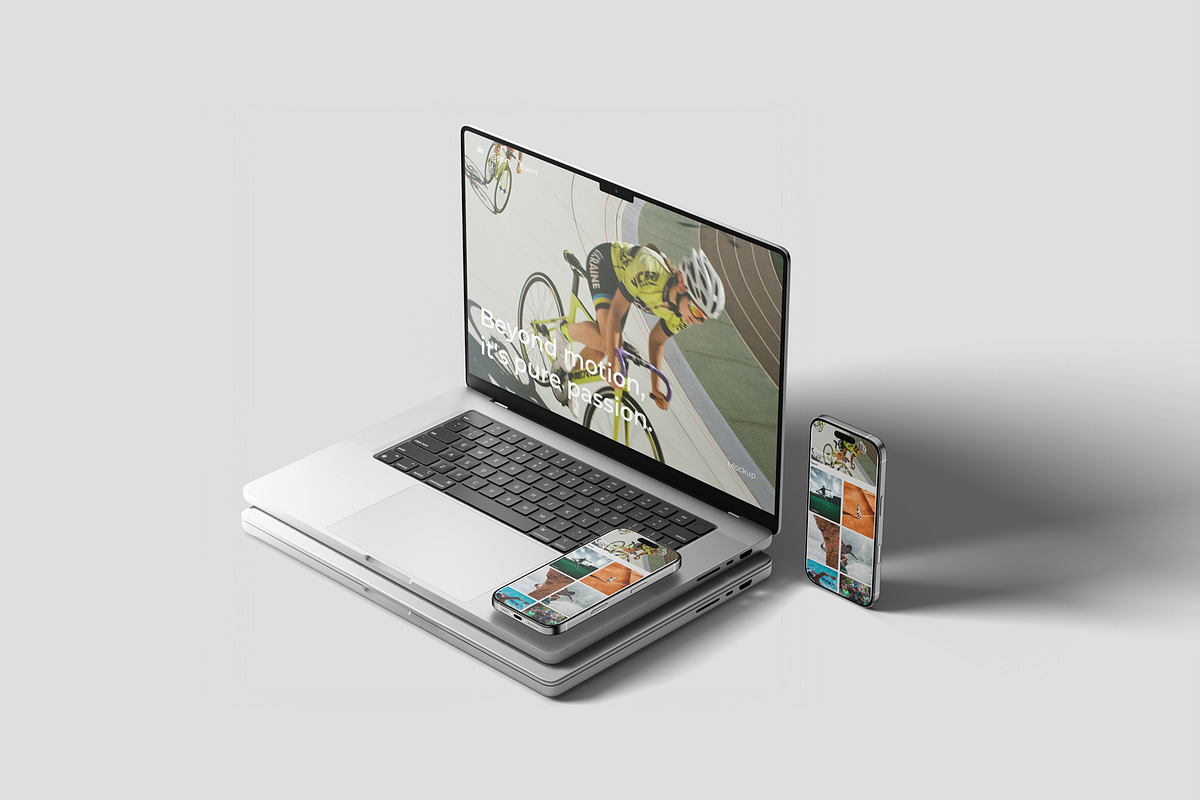 Laptop And Phone Mockup, a Wearable Device Mockup by scribrostudio (Photo 11 of 11)