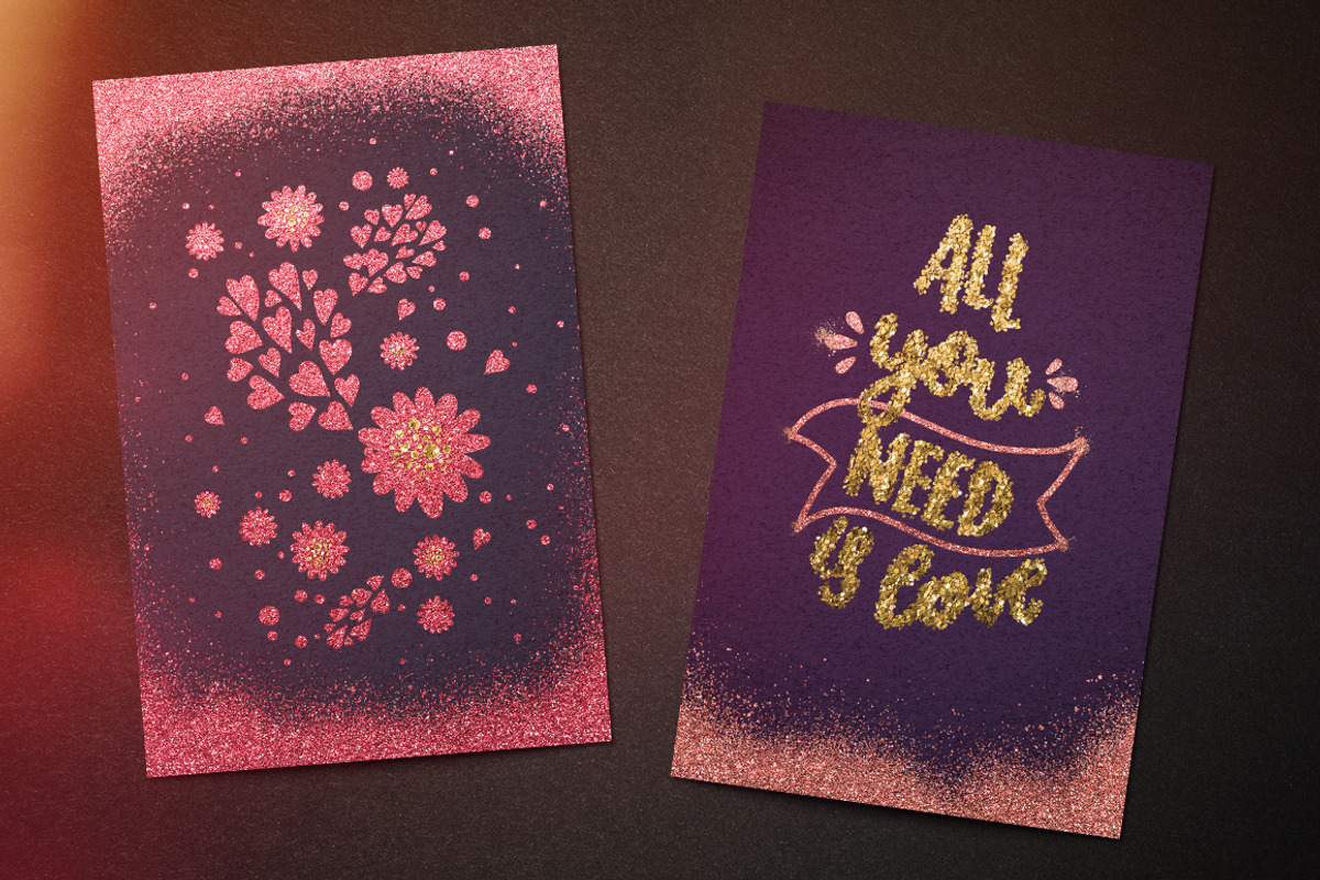 GLITTER PRO Styles, Actions, Brushes, a Layer Style Add-On by Graphic Spirit (Photo 11 of 12)