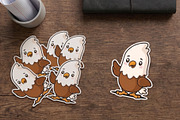 Cute Kawaii Cartoon Bald Eagle, an Animal Illustration by Vector Kitchen by Zoljo (Thumbnail 3 of 3)