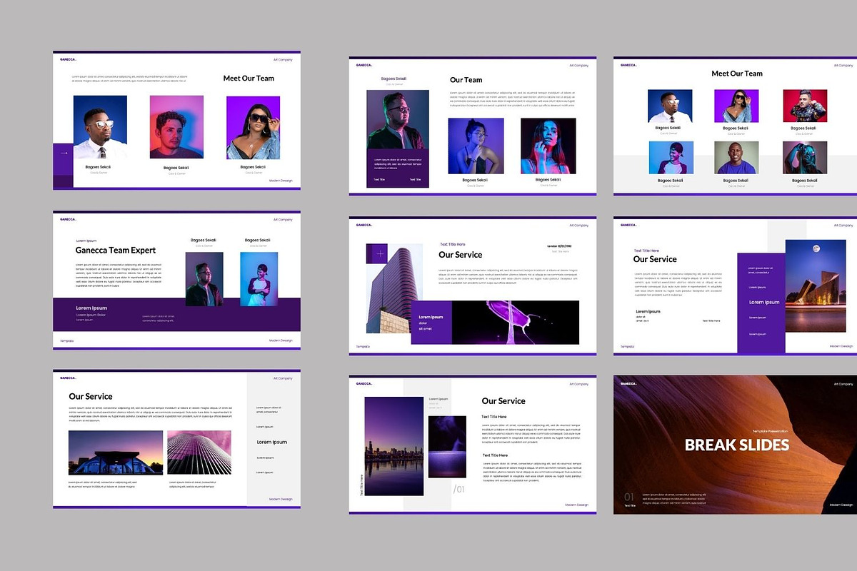 Ganecca Business Google Slide, a Presentation Template by Rizki Herdian (Photo 3 of 5)