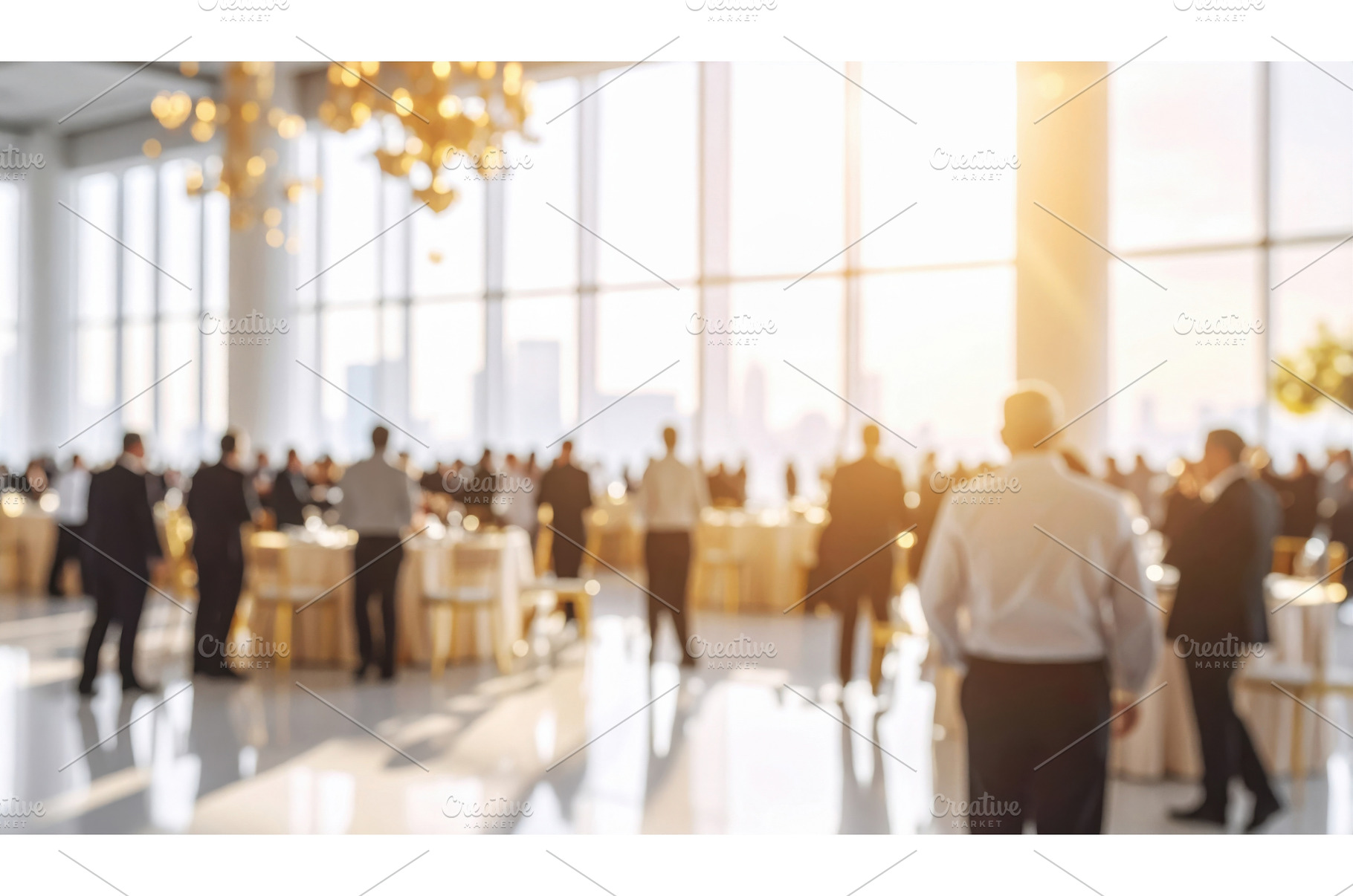 Blurry view of people in formal, an Abstract Photo by Igor Tichonow