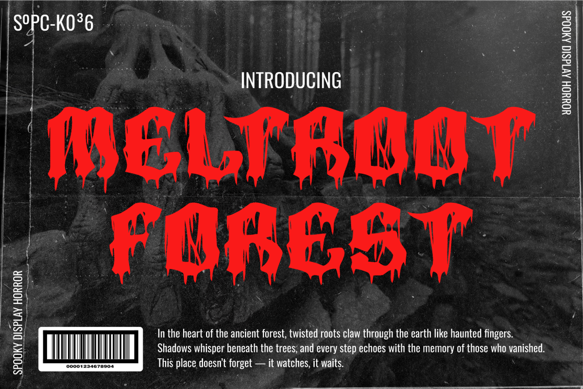 Meltroot Forest Spooky Horror Font, a Font by PutraCetol Studio (Photo 1 of 5)