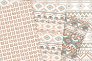 Blue and Brown Aztec Digital Paper, a Pattern Graphic by Avenie Digital (Thumbnail 2 of 4)