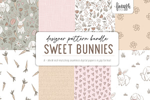 Easter Bunny Digital Paper Bundle