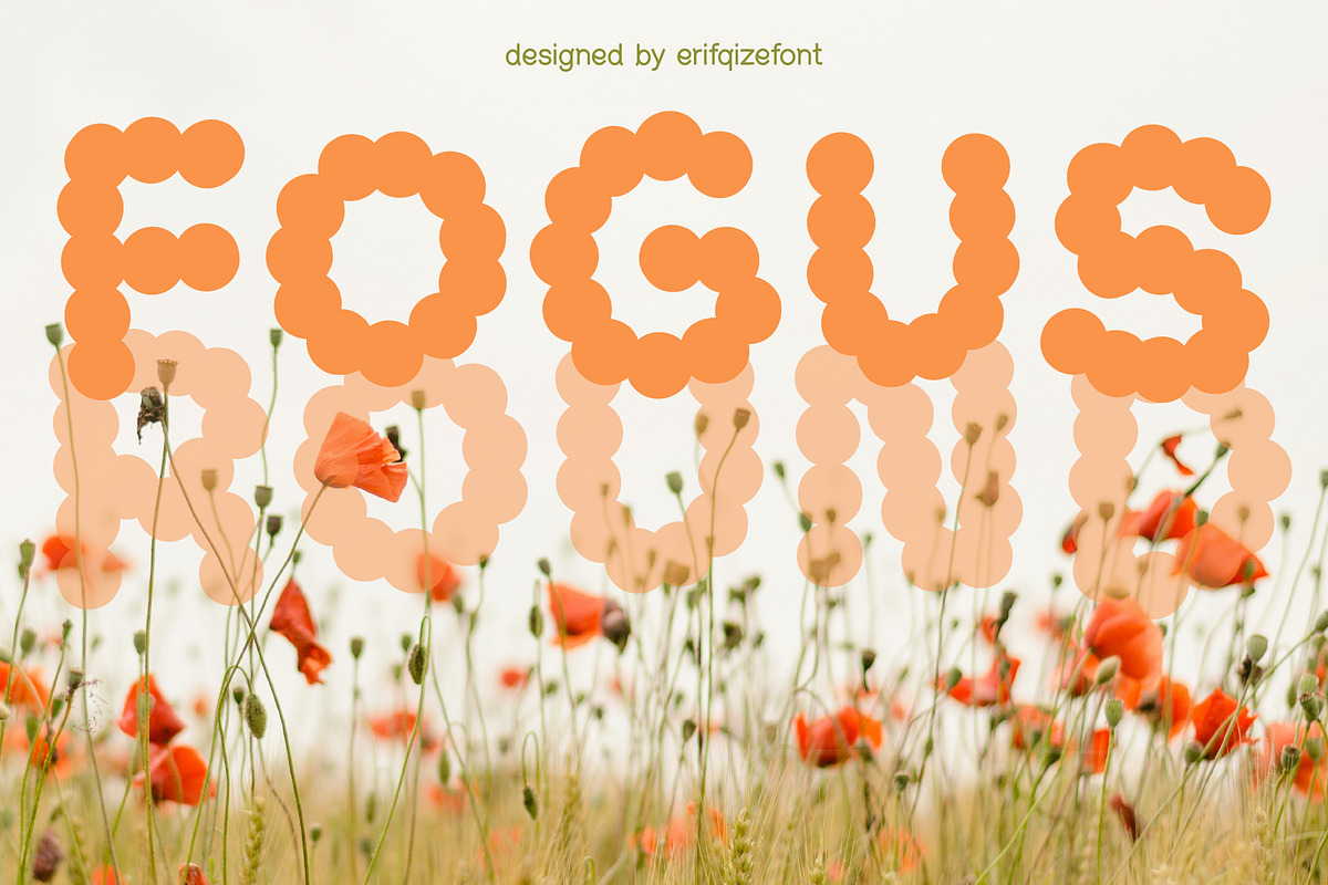 Fogus Round Playful Font, a Handwritten Font by Erifqizefont (Photo 1 of 5)