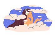 People dream with head in clouds set, a Person Illustration by Good Studio (Thumbnail 2 of 8)