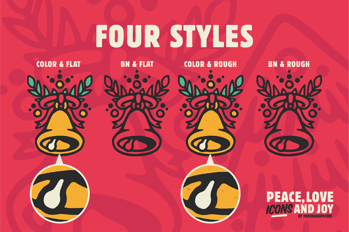 Peace, Love, Icons & Joy, an Outline Icon by Mixergraph (Photo 6 of 7)