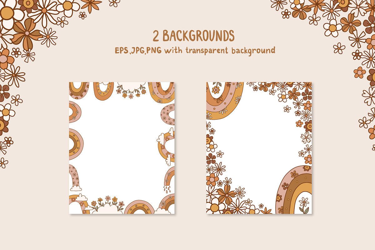 Groovy Unicorn Clipart & Patterns, an Object Illustration by NinaFedorova (Photo 7 of 8)