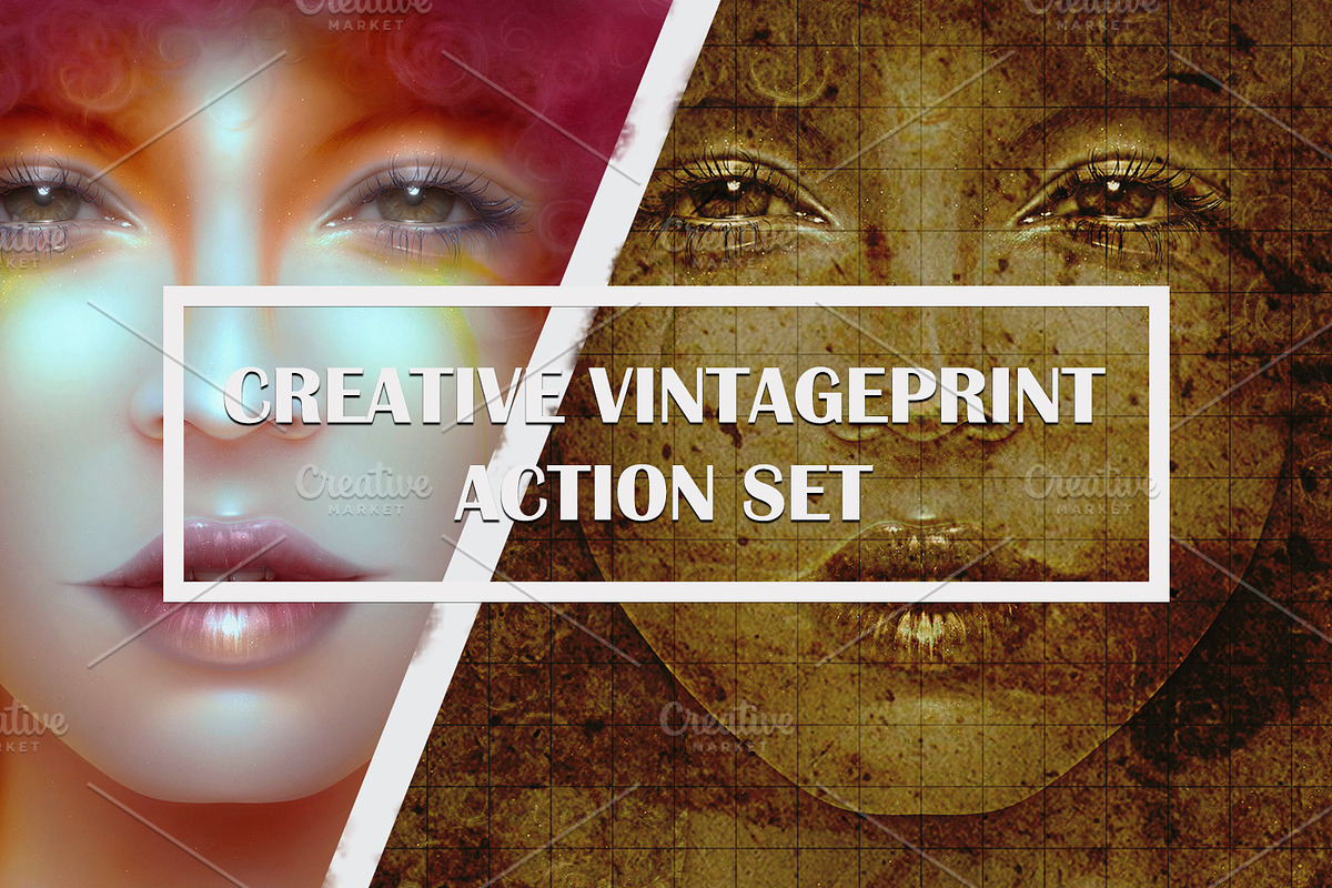 Vintage Style Blueprint Action Set