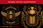 An Egyptian Scarab Vector, an Illustration by Harry Kasyanov (Thumbnail 1 of 4)
