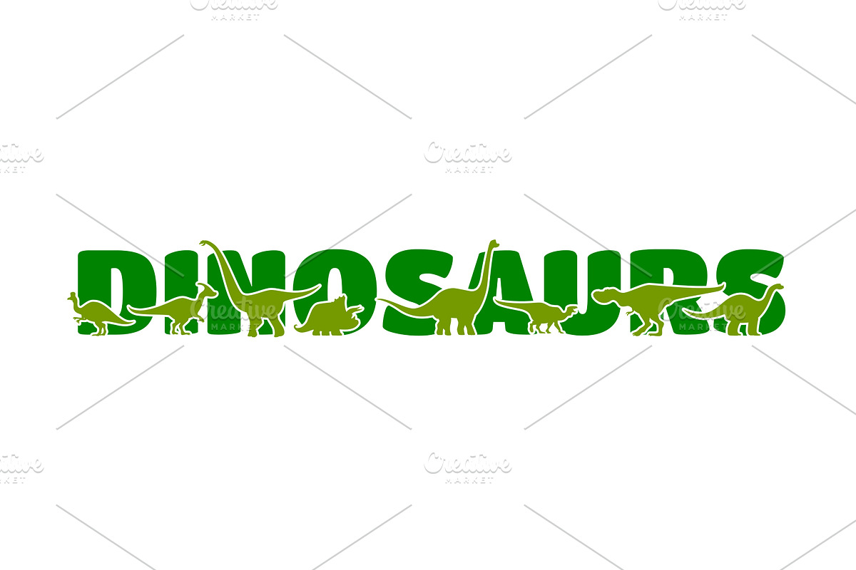Dinosaurs silhouettes dino animals, an Animal Illustration by Vector Tradition
