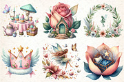 Pink Woodland Fairy Clipart, an Illustration by DreamCafeArt (Thumbnail 3 of 7)