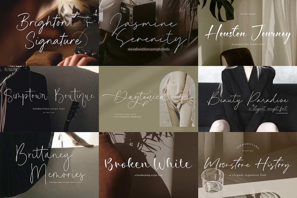 Elegant Script Font Bundle, a Script Font by Timurtype (Photo 6 of 10)