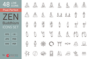 Zen Buddhism Icon Set, an Outline Icon by ÁRTICA (Thumbnail 3 of 4)